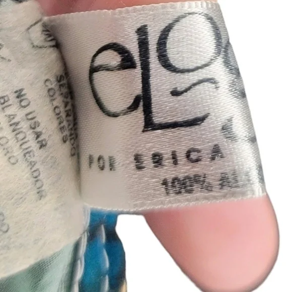 Flowy Blue and Green Kaftan - Picture 5 of 8